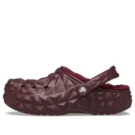 Gevoerde geometrische Clogs “Dark Cherry”
