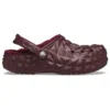Gevoerde geometrische Clogs “Dark Cherry”