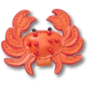 Glinsterende Jibbitz bedels in de vorm van een krab Glinsterende Jibbitz bedels in de vorm van een krab