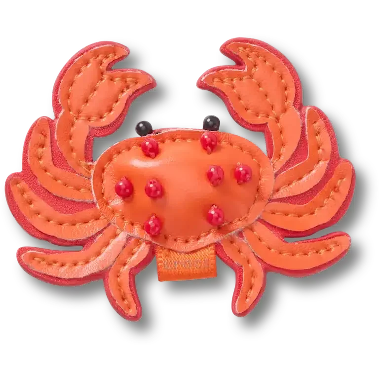 Glinsterende Jibbitz bedels in de vorm van een krab Glinsterende Jibbitz bedels in de vorm van een krab
