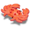 Glinsterende Jibbitz bedels in de vorm van een krab Glinsterende Jibbitz bedels in de vorm van een krab