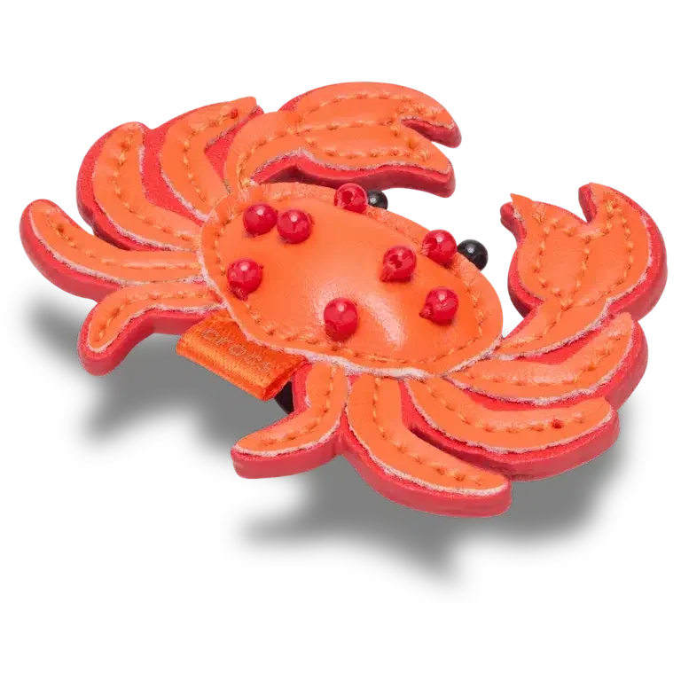 Glinsterende Jibbitz bedels in de vorm van een krab Glinsterende Jibbitz bedels in de vorm van een krab