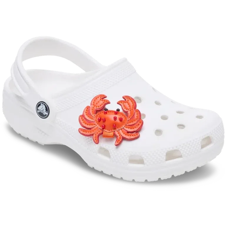 Glinsterende Jibbitz bedels in de vorm van een krab Glinsterende Jibbitz bedels in de vorm van een krab