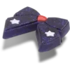 Glitterende blauwe strik Jibbitz™-bedels