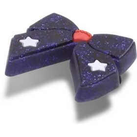 Glitterende blauwe strik Jibbitz™-bedels