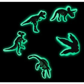 Glow-in-the-dark Dino 5-pack Jibbitz-schoenbedels Glow-in-the-dark Dino 5-pack Jibbitz-schoenbedels