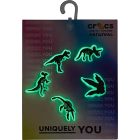 Glow-in-the-dark Dino 5-pack Jibbitz-schoenbedels Glow-in-the-dark Dino 5-pack Jibbitz-schoenbedels
