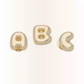 Gouden Bubble Letter a Jibbitz bedels
