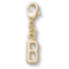 Gouden letter B-bedeltje Jibbitz™-bedels