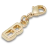 Gouden letter B-bedeltje Jibbitz™-bedels