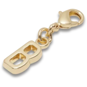 Gouden letter B-bedeltje Jibbitz™-bedels