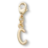 Gouden letter C-bedeltje Jibbitz™-bedels