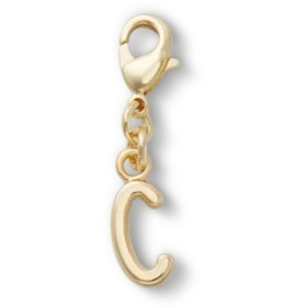 Gouden letter C-bedeltje Jibbitz™-bedels
