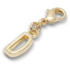 Gouden letter D-bedeltje Jibbitz™-bedels