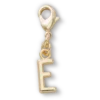 Gouden letter E-bedeltje Jibbitz™-bedels