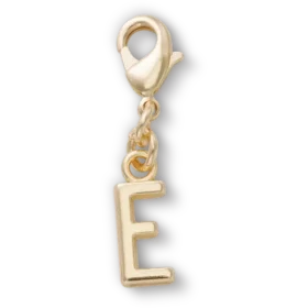 Gouden letter E-bedeltje Jibbitz™-bedels