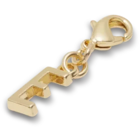 Gouden letter E-bedeltje Jibbitz™-bedels