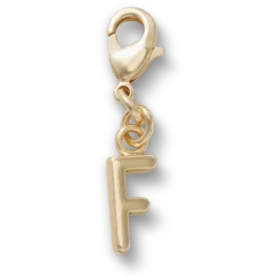 Gouden letter F-bedeltje Jibbitz™-bedels