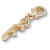 Gouden letter F-bedeltje Jibbitz™-bedels