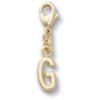 Gouden letter G-bedeltje Jibbitz bedels