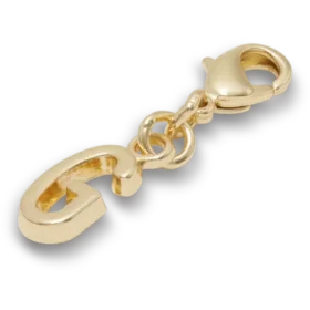 Gouden letter G-bedeltje Jibbitz bedels