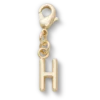 Gouden letter H-bedeltje Jibbitz™-bedels