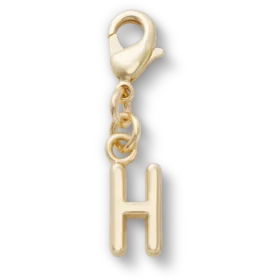 Gouden letter H-bedeltje Jibbitz™-bedels