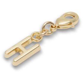 Gouden letter H-bedeltje Jibbitz™-bedels