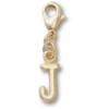 Gouden letter J-bedeltje Jibbitz™-bedels