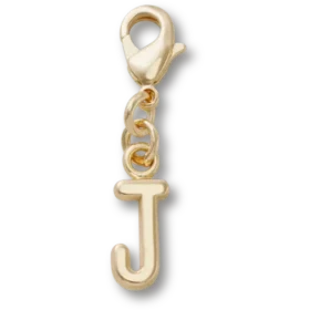 Gouden letter J-bedeltje Jibbitz™-bedels