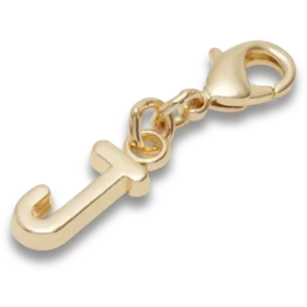 Gouden letter J-bedeltje Jibbitz™-bedels