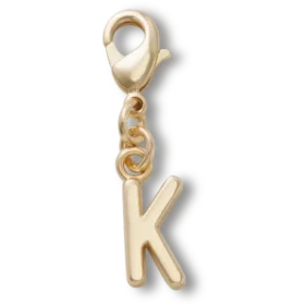 Gouden letter K-bedeltje Jibbitz™-bedels