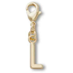 Gouden letter L-bedeltje Jibbitz™-bedels