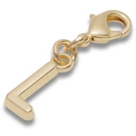 Gouden letter L-bedeltje Jibbitz™-bedels