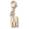 Gouden letter M-bedeltje Jibbitz™-bedels