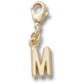 Gouden letter M-bedeltje Jibbitz™-bedels