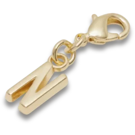 Gouden letter N-bedeltje Jibbitz™-bedels