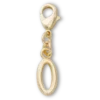 Gouden letter O-bedel Jibbitz™-bedel