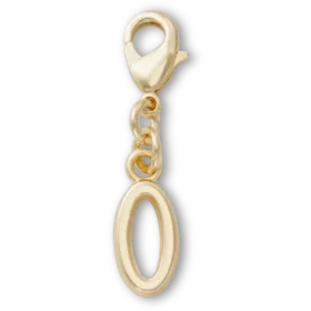 Gouden letter O-bedel Jibbitz™-bedel