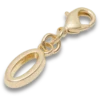 Gouden letter O-bedel Jibbitz™-bedel