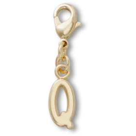 Gouden letter Q-bedeltje Jibbitz™-bedels