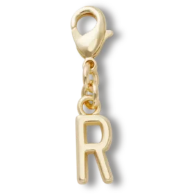 Gouden letter R-bedeltje Jibbitz™-bedels