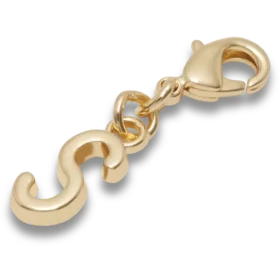Gouden letter S-bedeltje Jibbitz bedels