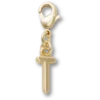 Gouden letter T-bedeltje Jibbitz™-bedels