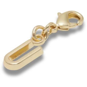 Gouden letter U-bedeltje Jibbitz™-bedels