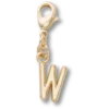 Gouden letter W-bedeltje Jibbitz bedels