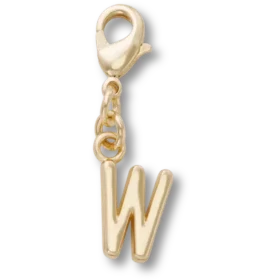Gouden letter W-bedeltje Jibbitz bedels