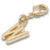 Gouden letter W-bedeltje Jibbitz bedels