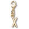 Gouden letter X-bedel Jibbitz™-bedel