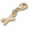 Gouden letter X-bedel Jibbitz™-bedel